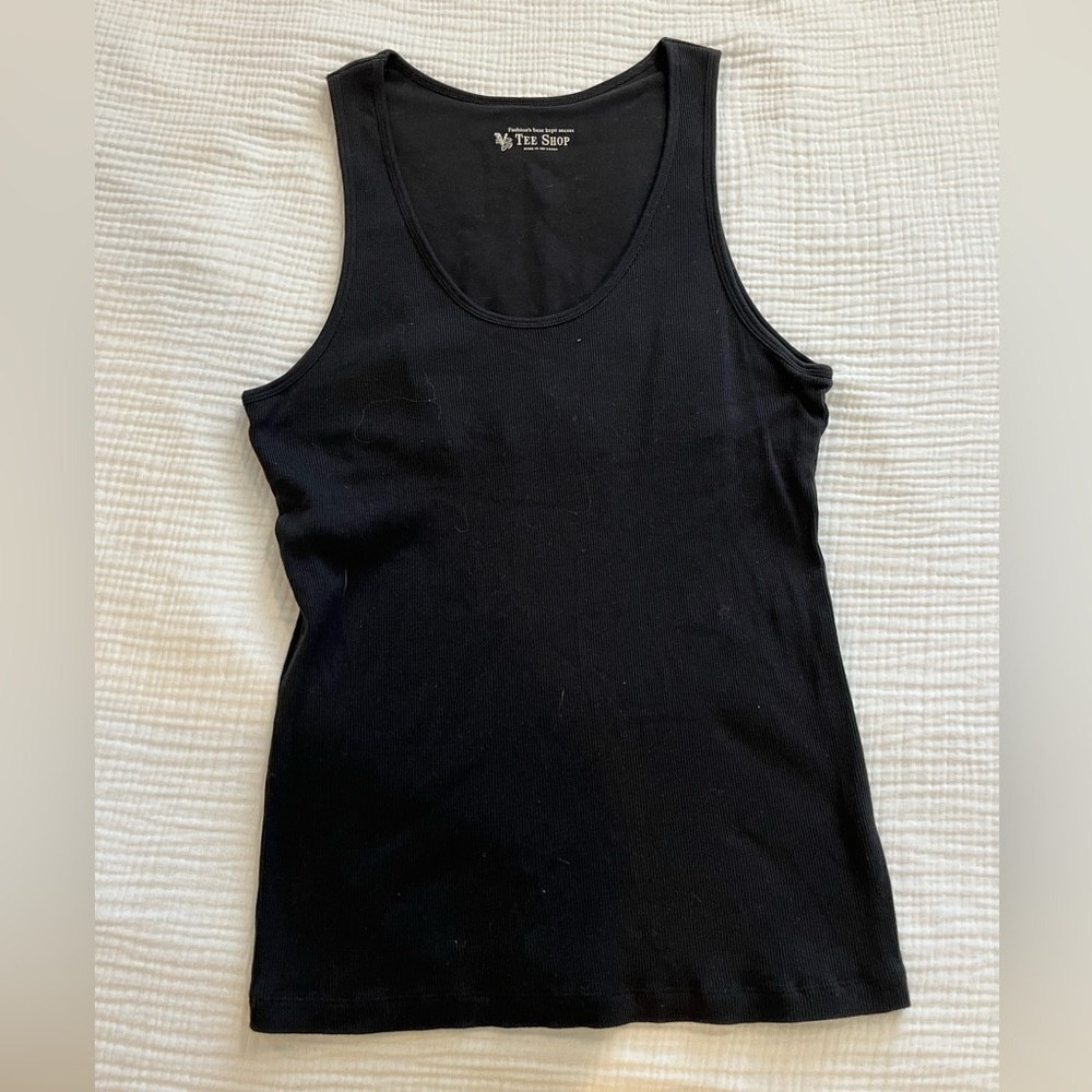 Black Tank Top with Shelf Bra